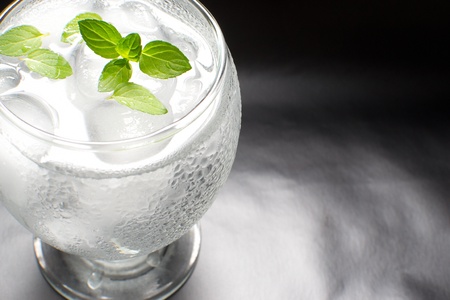 Mojito cocktail on black backgroundの写真素材