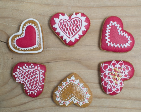 Gingerbread cookie ,Heartの写真素材
