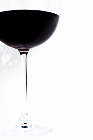 Elegant crystal wine glass isolated on white backgroundの写真素材