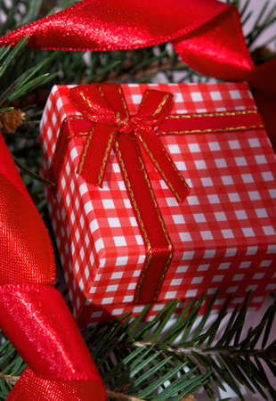 Christmas gift boxesの写真素材
