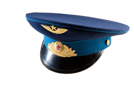 Military service cap weared in ussr armyの写真素材