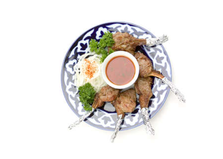 Shish kebab with tomatoe sauceの写真素材