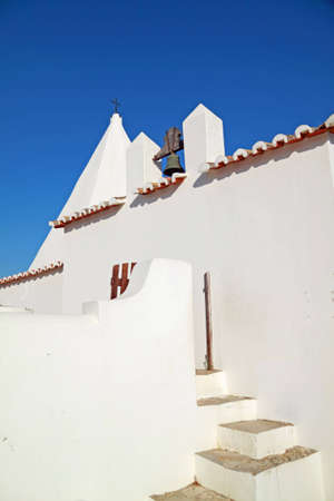 Old coastal church in Algarve, Portugalの写真素材