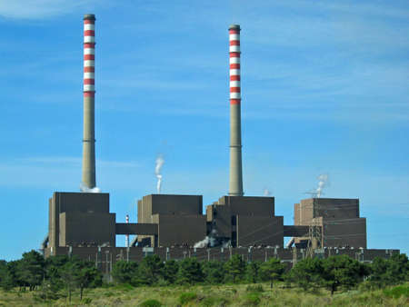 Coal power plant, in Sines, Portugalの写真素材