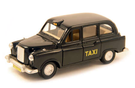 London souvenir, depicting a typical taxi of the cityの写真素材