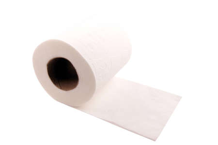 Toilet Paper, isolated on whiteの写真素材