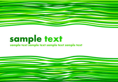 Colorful green ribbons with copy spaceのイラスト素材