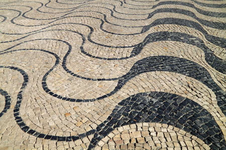 Typical portuguese sidewalkの写真素材