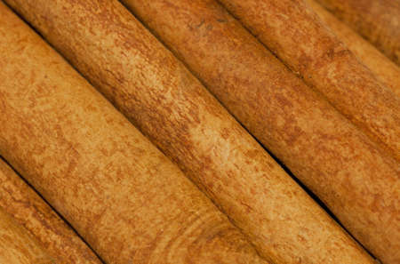 Macro of Cinnamon Sticks in diagonal viewの写真素材