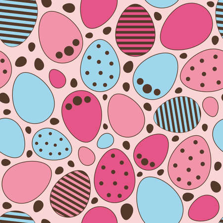 Easter Eggs Seamless background patternのイラスト素材