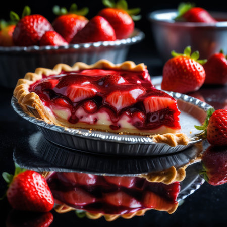 Delicious sliced Strawberry tartの素材