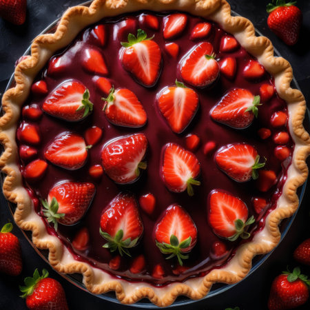 Delicious Strawberry tart, top shotの素材