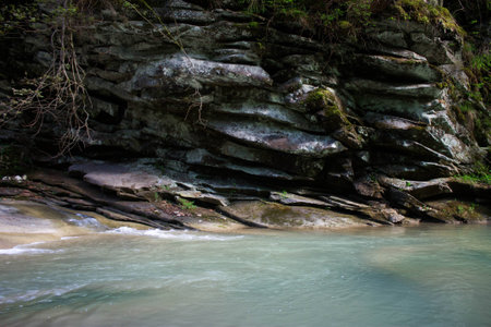 Mountain river and rocks