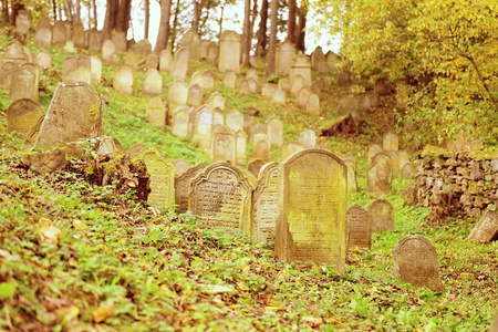 August 22, 2013, Divisov in Czech republic. Old jewish cemetry in Divisov . August 22, 2013, Divisov...