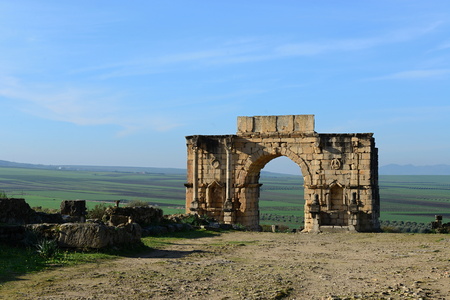Volubilis - ruins of historical city from age of roman empire