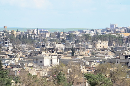 Destruction of Kobane - kurdish city in northern Syria. 31.3.2015, Kobane, Syriaのeditorial素材