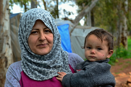 portrait of refugees living homeless in Turkey. 2.4.2015 Reyhanli, Turkeyのeditorial素材