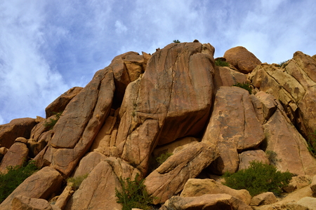 rocks in Tafroute in Atlas mountains in Moroccoの写真素材