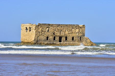 old prison in Tarfaya in Morocco with seaの写真素材