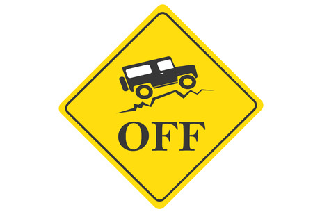 vintage old offroad sign - vector animationのイラスト素材
