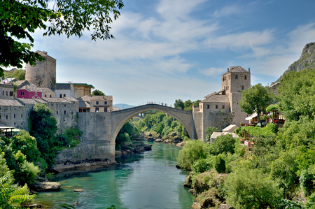 nice old bridge in Mostar - protected by UNESCOの写真素材