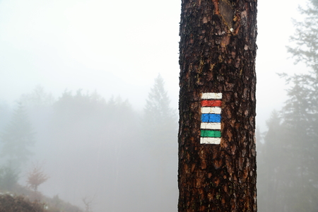 tourist mark in czech republic in czechの写真素材