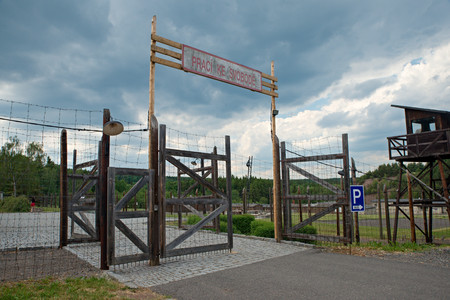 Concentration camp Vojna is a outdoor musem near Pribram, Czech Republic, where used to be detained prisoners of State in the communist era of the country (1948-1989)のeditorial素材