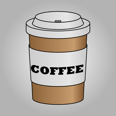 coffe with caffeine cup vector imageのイラスト素材