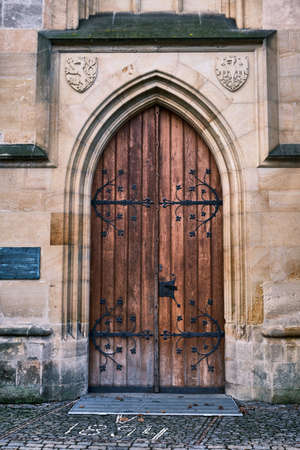 old ancient house doorの写真素材