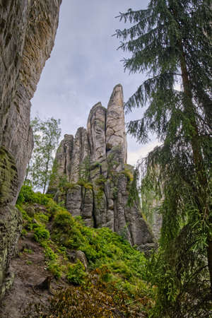Rocks for climbing Hruba Skala in Czechiaの写真素材