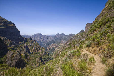 Nice sunset over mountains in Madeira - Portugal