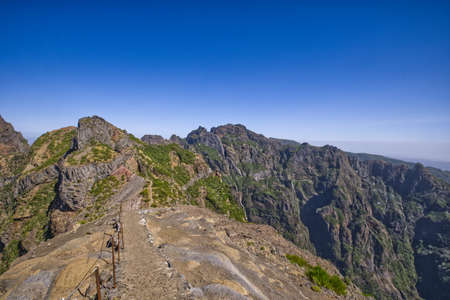 Nice sunset over mountains in Madeira - Portugalの写真素材