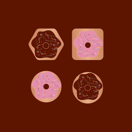 donuts logo designのイラスト素材