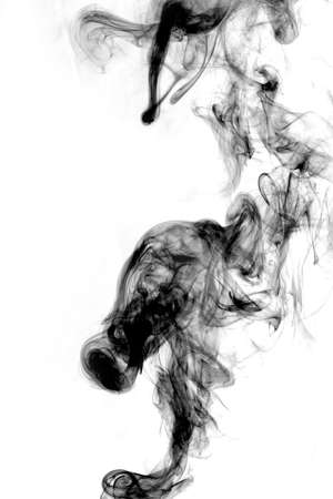 smoke isolated on white backgroundの写真素材