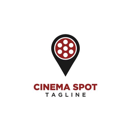Cinema spot logo design red colorのイラスト素材