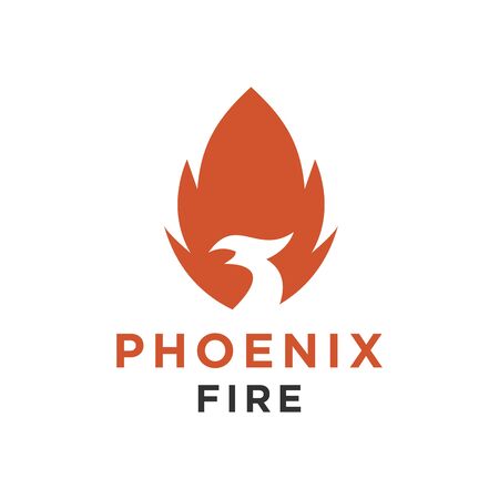 Eagle logo or hawk, bird, phoenix symbol and icon luxury style for any businessのイラスト素材