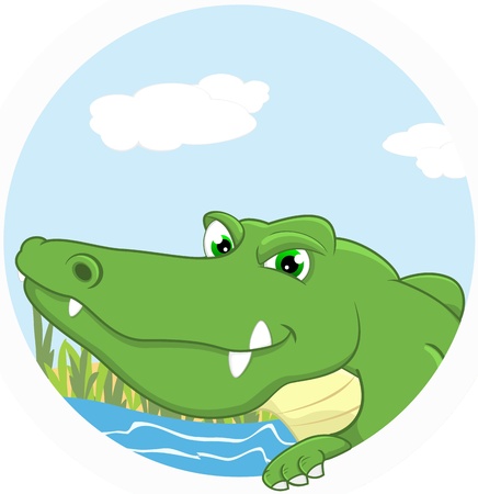 Vector Illustration Of Crocodileのイラスト素材
