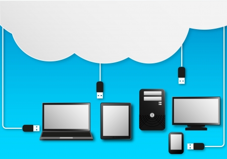 Vector Illustration Of Cloud Computingのイラスト素材