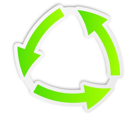recycle green paperのイラスト素材