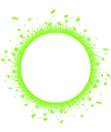 grass green on circleのイラスト素材