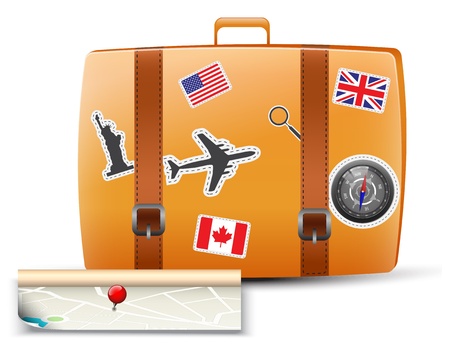 Travel Bag Suit caseのイラスト素材