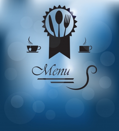 Menu poster on glass のイラスト素材