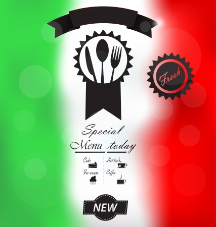Italian Menu posterのイラスト素材