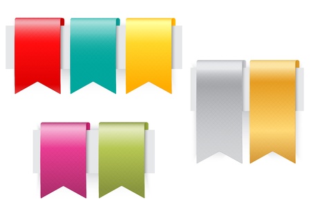 Ribbon set on white background のイラスト素材