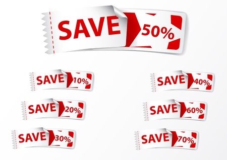Illustration of Discount labels .with star のイラスト素材