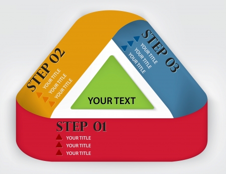 Vector Illustration Of triangle paper progress background のイラスト素材