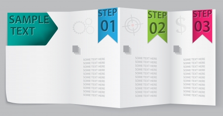 Vector Illustration Of Crease paper progress background  product choice or versions のイラスト素材