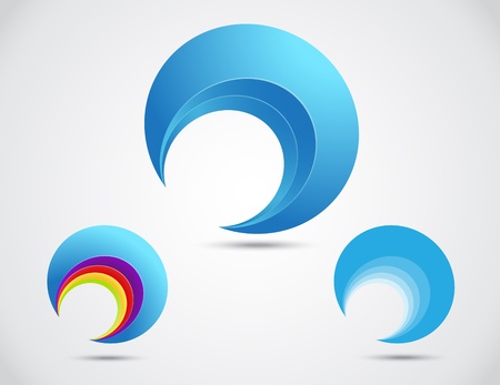 Vector Illustration Of abstract icon - bean shape のイラスト素材