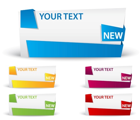 Vector Illustration Of banner with ribbon  big space for your advertising のイラスト素材