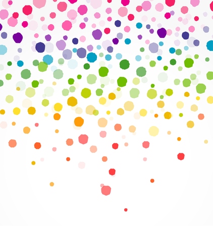 Colorful confetti on roundのイラスト素材